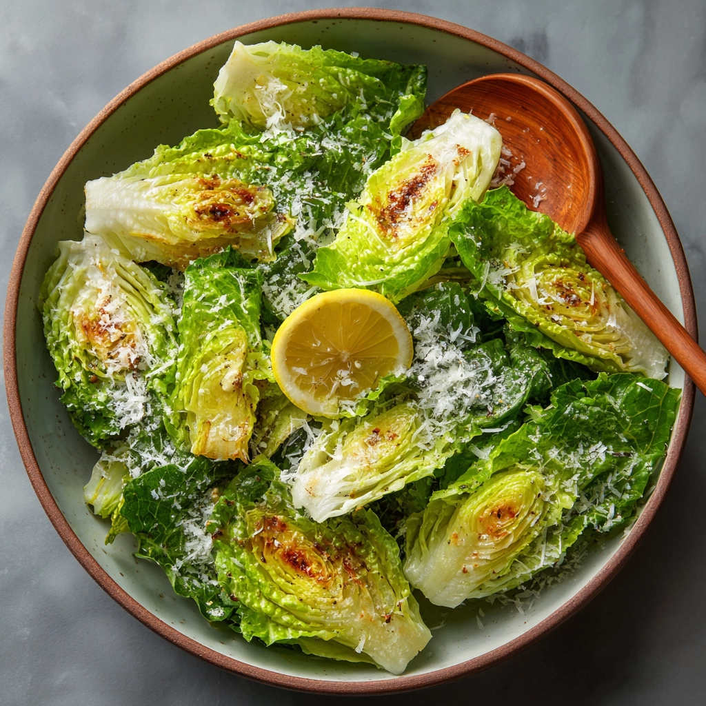 Lemon Parmesan Lettuce Salad Recipe