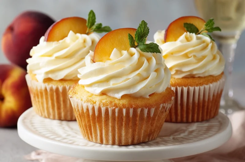 Peach Bellini Cupcakes: A Refreshing and Elegant Treat
