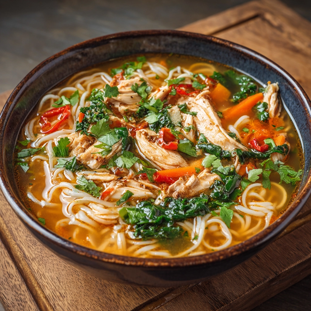 Spicy Chicken Noodle Soup Recipe