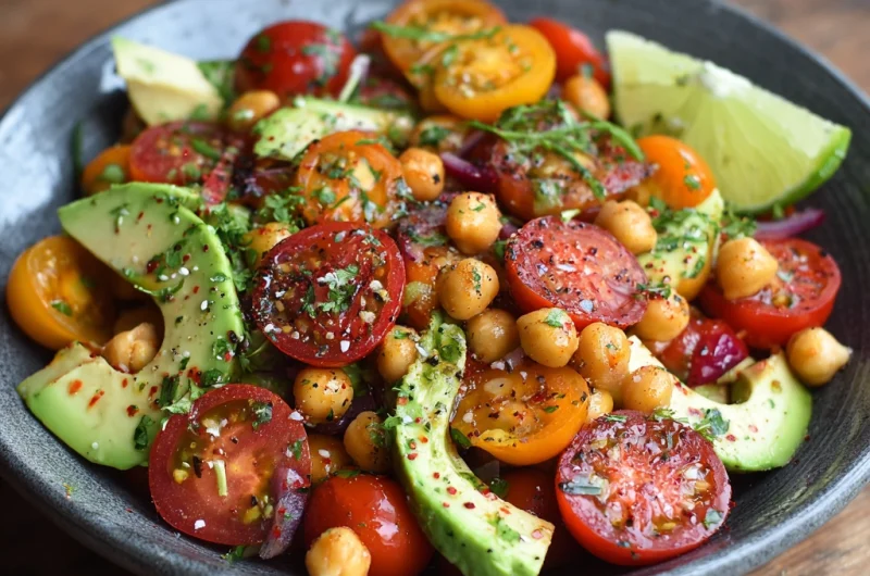 Tomato Avocado Chickpea Salad