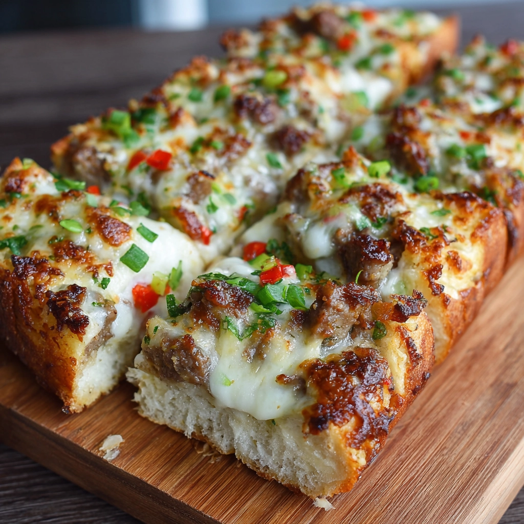 Ultimate Philly Cheesesteak Cheesy Bread Recipe