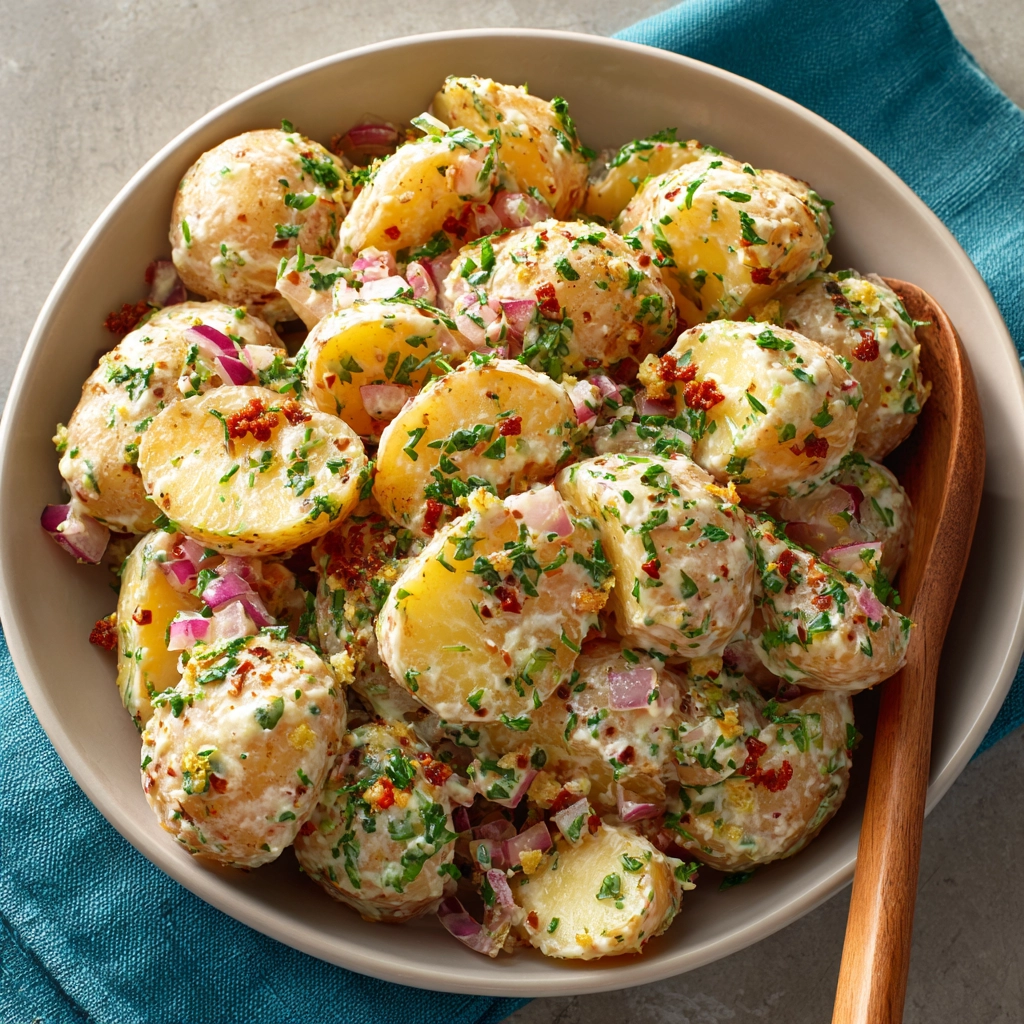Warm Honey Dijon Potato Salad