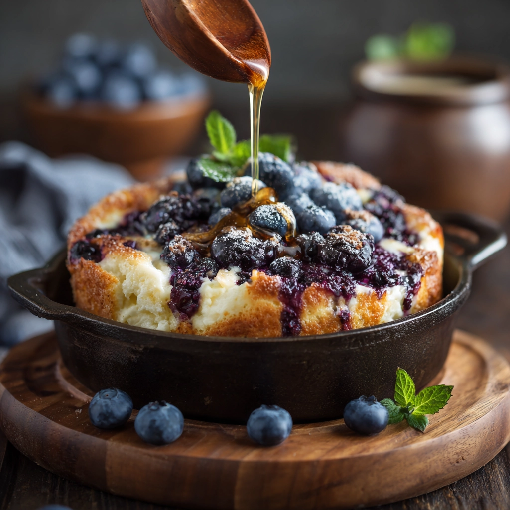 Blueberry Cottage Cheese Breakfast Bake
