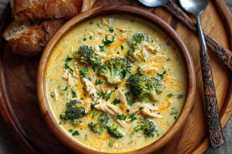 Chicken Broccoli Cheddar Soup – Creamy, Cheesy & Comforting Classic