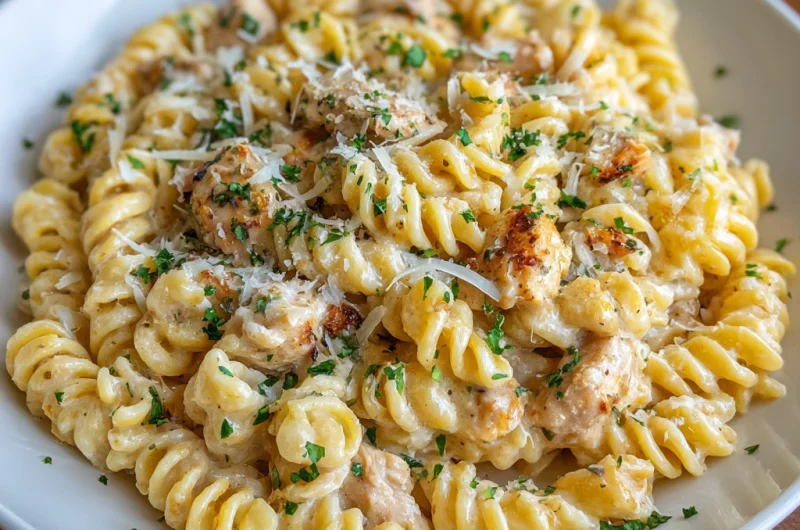 Crockpot Creamy Garlic Pasta