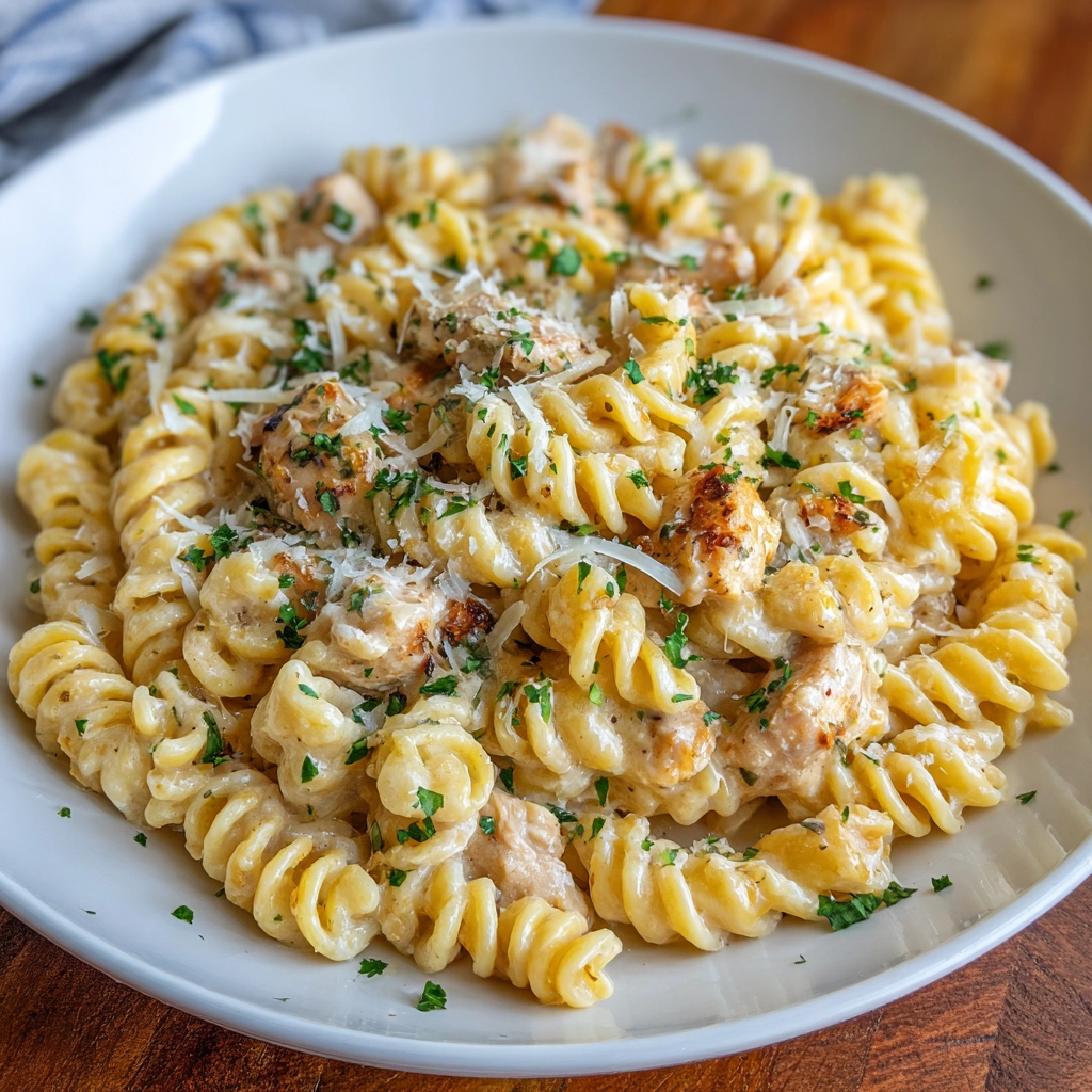 Crockpot Creamy Garlic Pasta Recipe