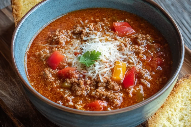 Crockpot Ground Beef Stuffed Pepper Soup: A Cozy, Flavor-Packed Slow Cooker Favorite