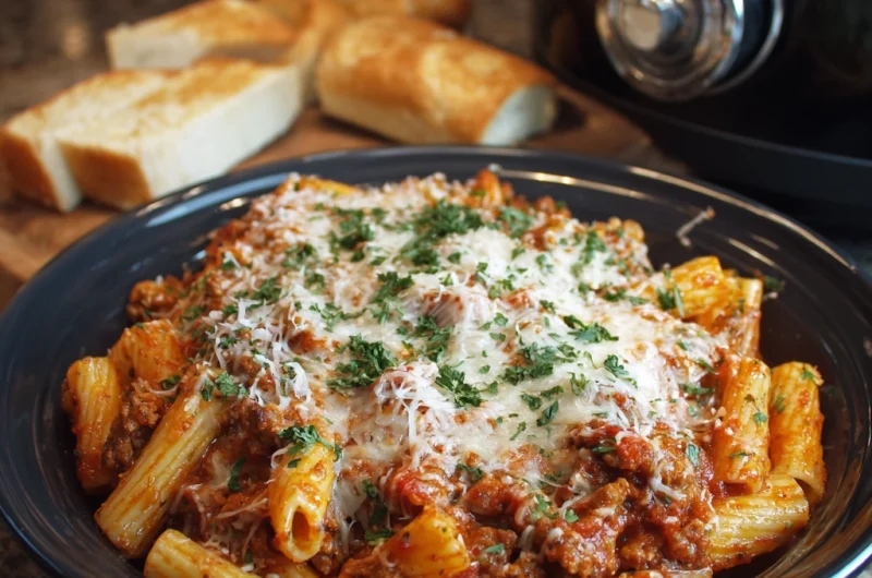 Dump and Go Crockpot Baked Ziti
