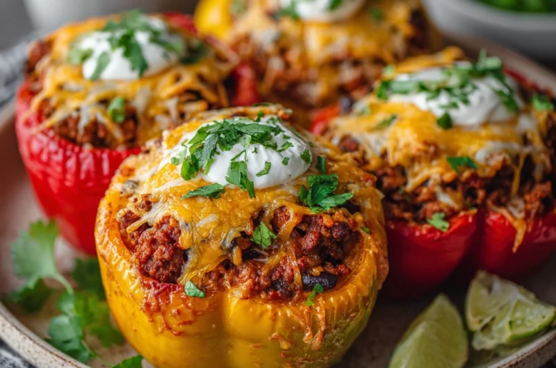 Ground Beef & Lentil Stuffed Peppers: A Hearty, Protein-Packed Comfort Meal