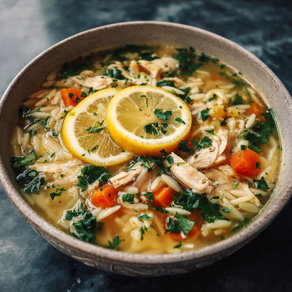 Lemon Chicken Orzo Soup Recipe