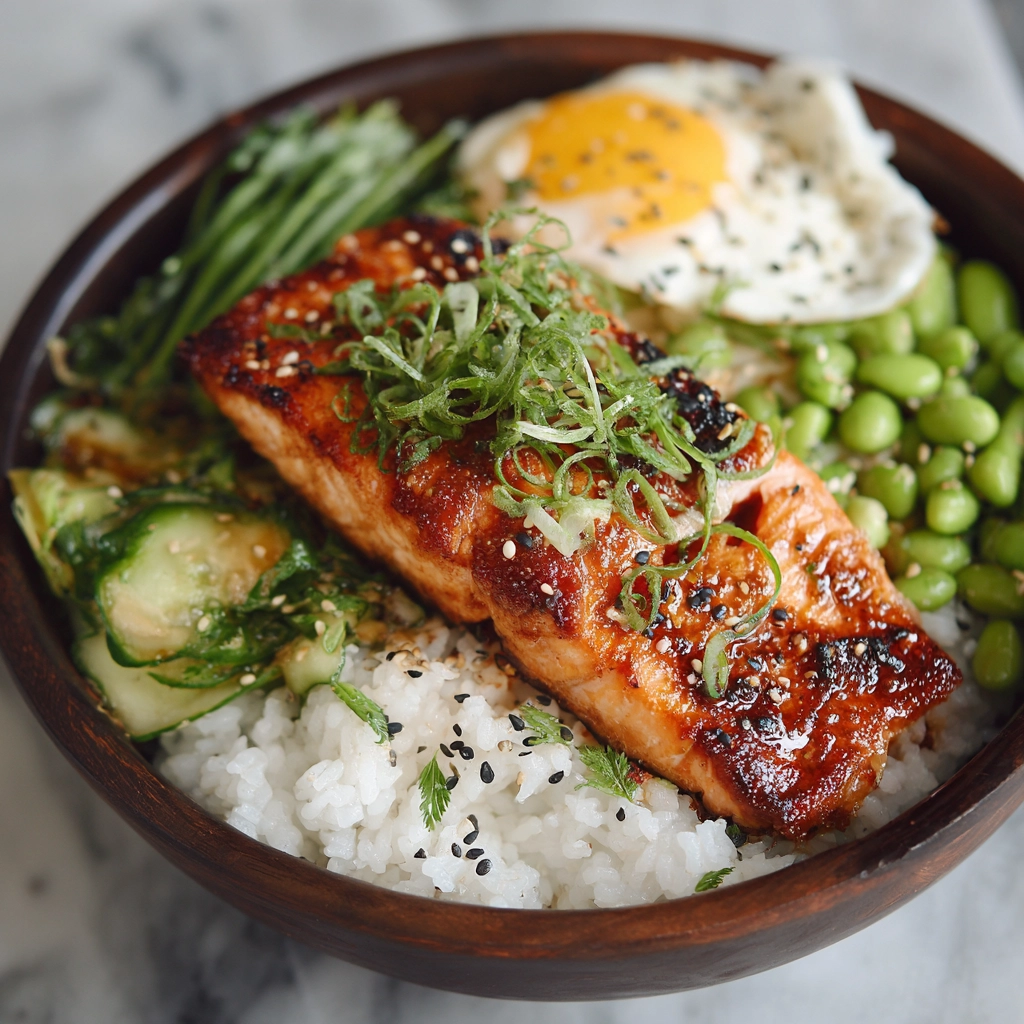 Miso Salmon Rice Bowl Recipe