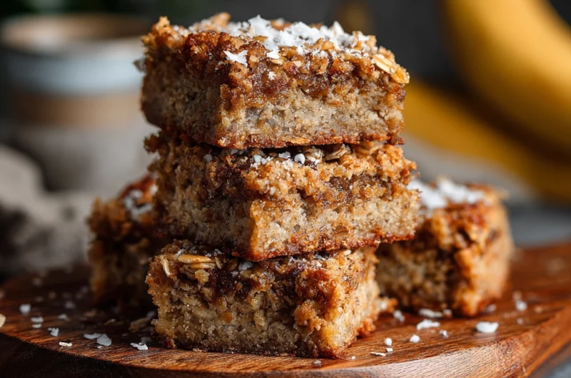 Oatmeal Banana Bars: A Soft, Healthy & Naturally Sweet Snack