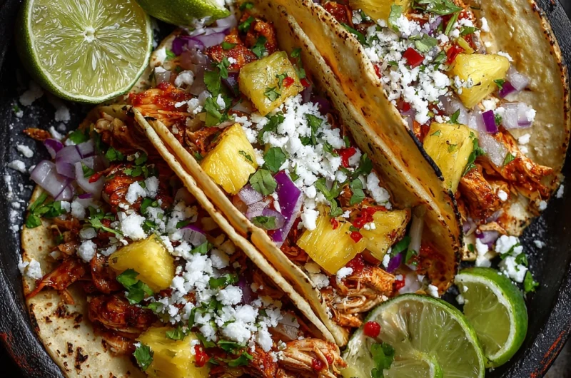 One Pan Chicken and Pineapple Tacos: Sweet, Savory & Irresistibly Easy