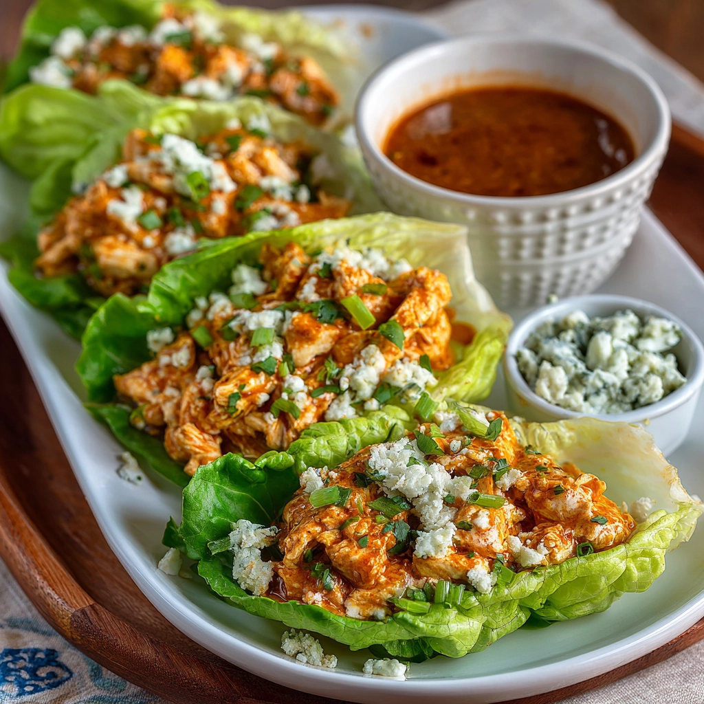 Savory Buffalo Chicken Lettuce Wraps Recipe