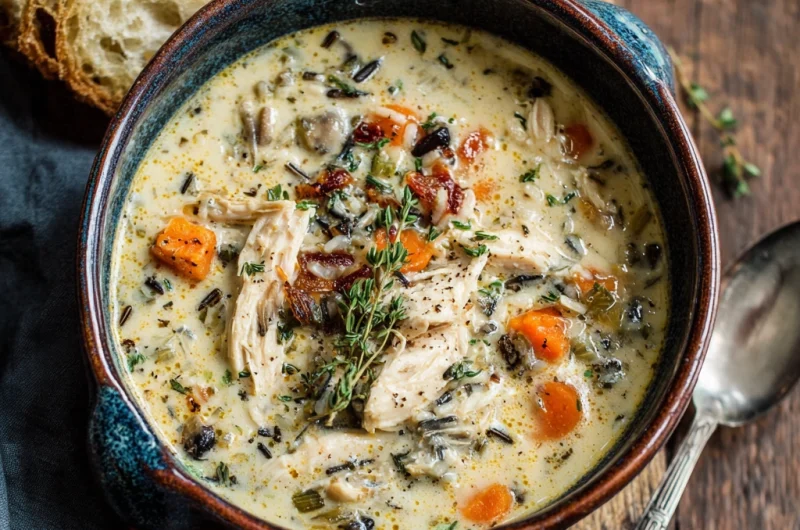 Slow Cooker Chicken Wild Rice Soup Recipe – Creamy, Cozy & Comforting