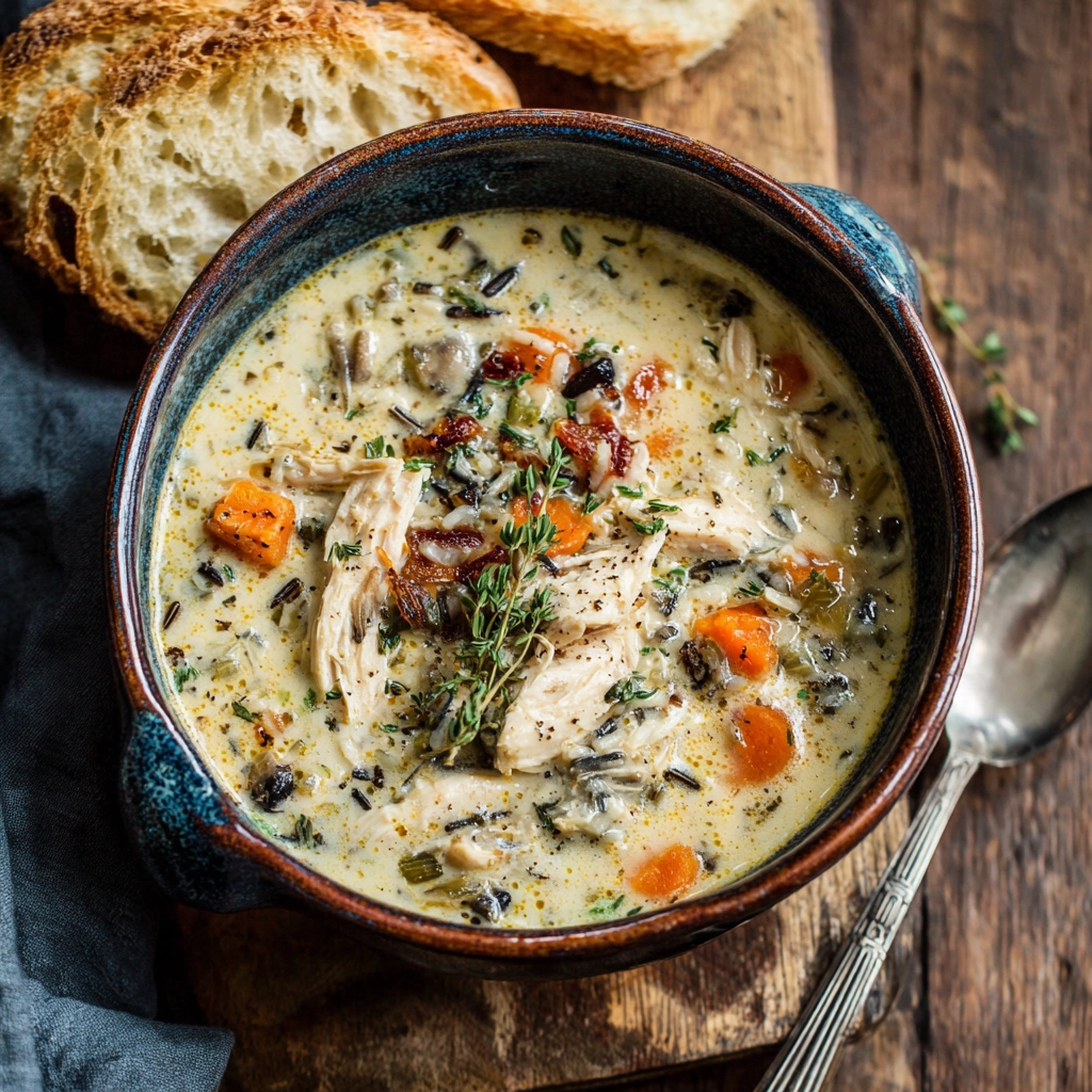 Slow Cooker Chicken Wild Rice Soup Recipe