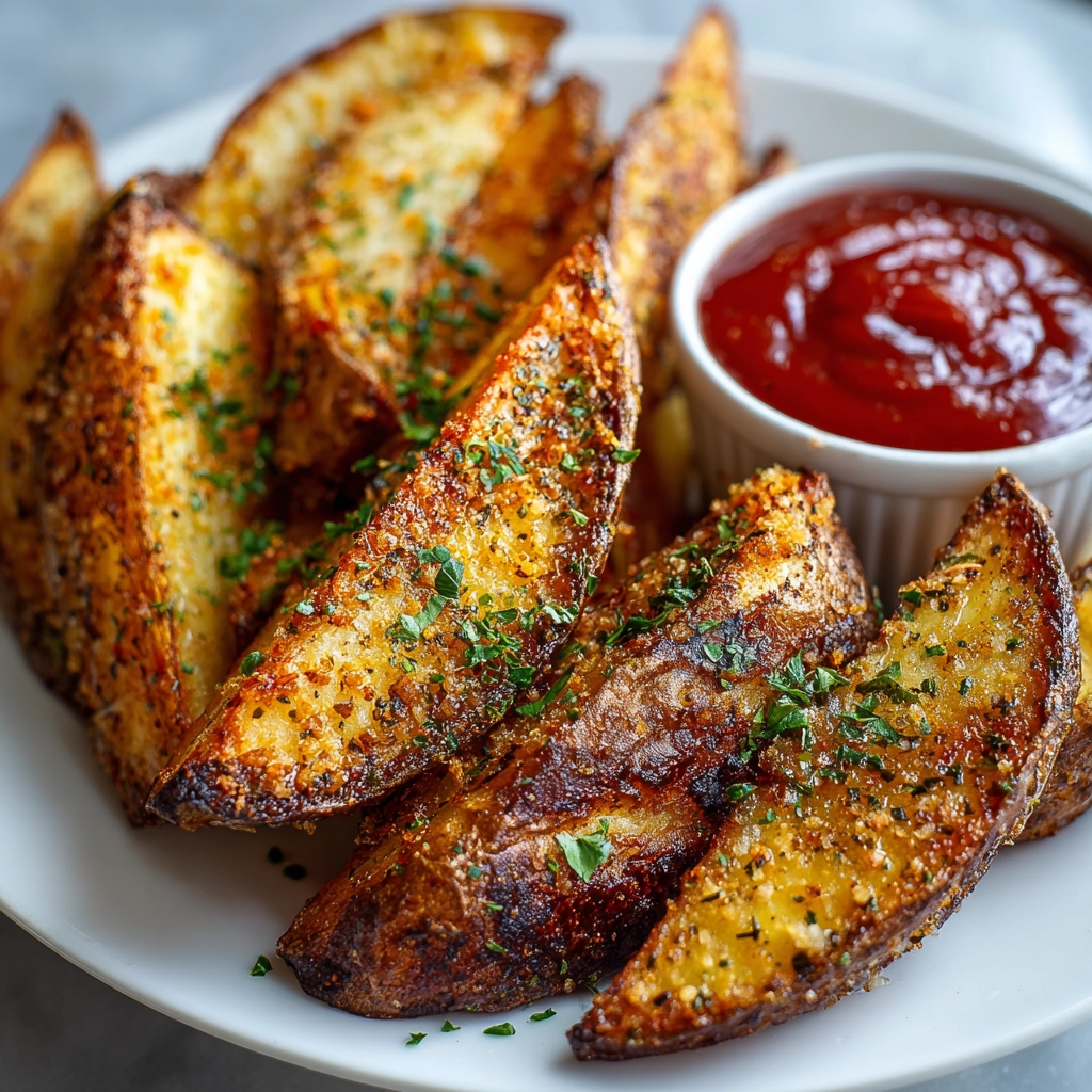 Crispy Baked Potato Wedges Recipe