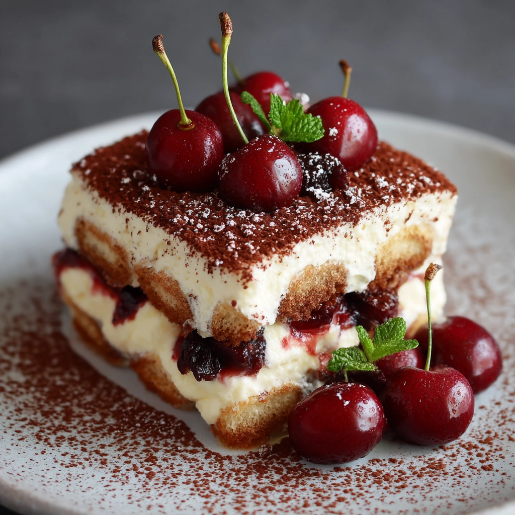Cherry Amaretto Tiramisu Recipe Step-by-Step Cooking Instructions