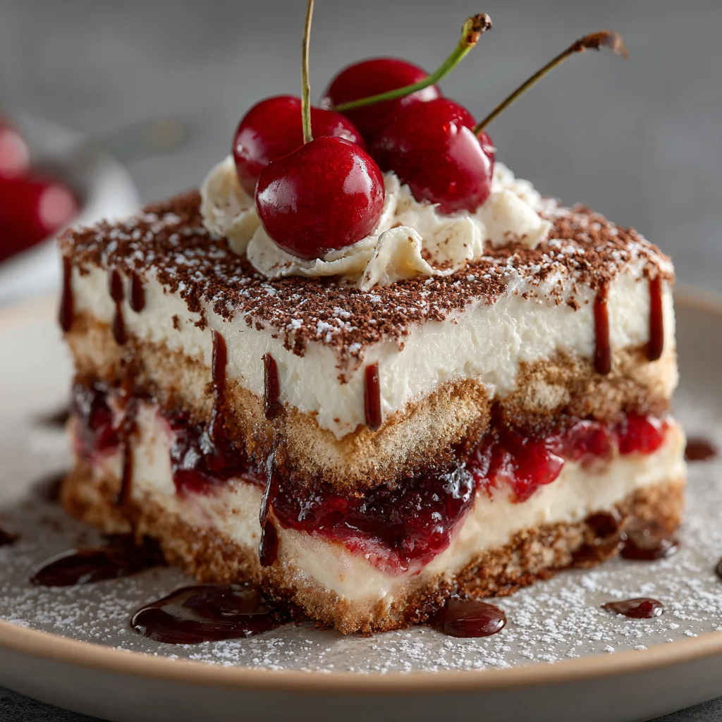 Tasty Cherry Amaretto Tiramisu Recipe