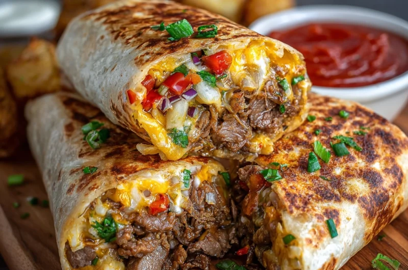 Tasty Steak & Cheese Dirty Fry Burritos: A Flavor Explosion in Every Bite