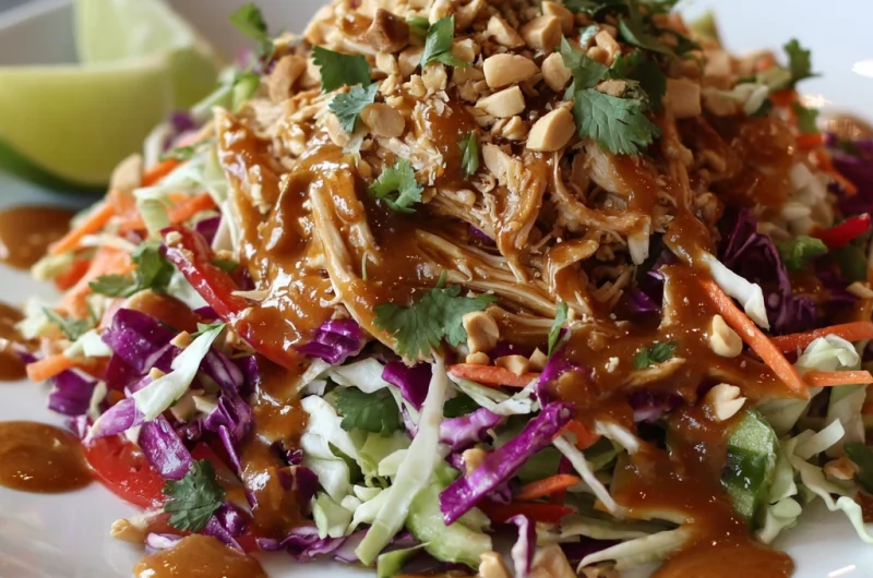 Thai Peanut Chicken Crunch Slaw Salad Recipe: Fresh, Flavorful & Crunchy