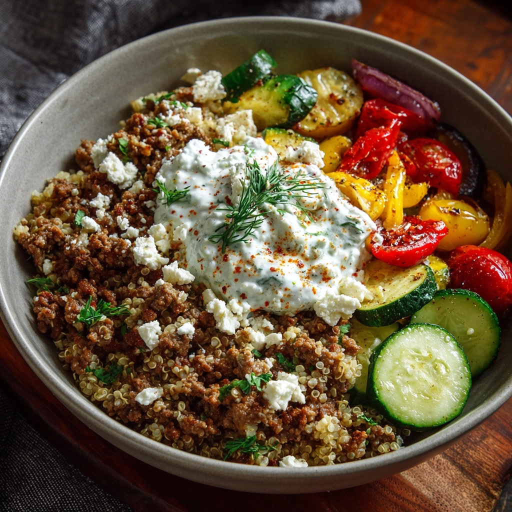 Greek Ground Beef Quinoa Bowl with Feta & Tzatziki Tips for Customizing the Recipe