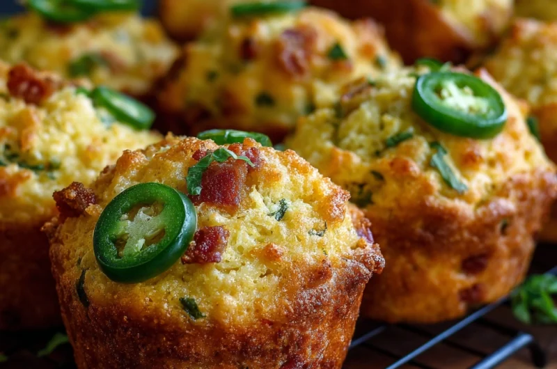 Cheddar Bacon Jalapeño Corn Muffins: A Savory, Spicy, and Comforting Bake