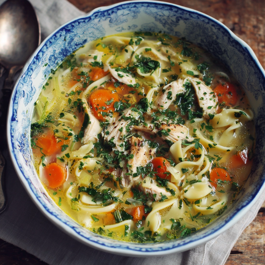 Classic Chicken Noodle Soup With Fresh Herbs Recipe