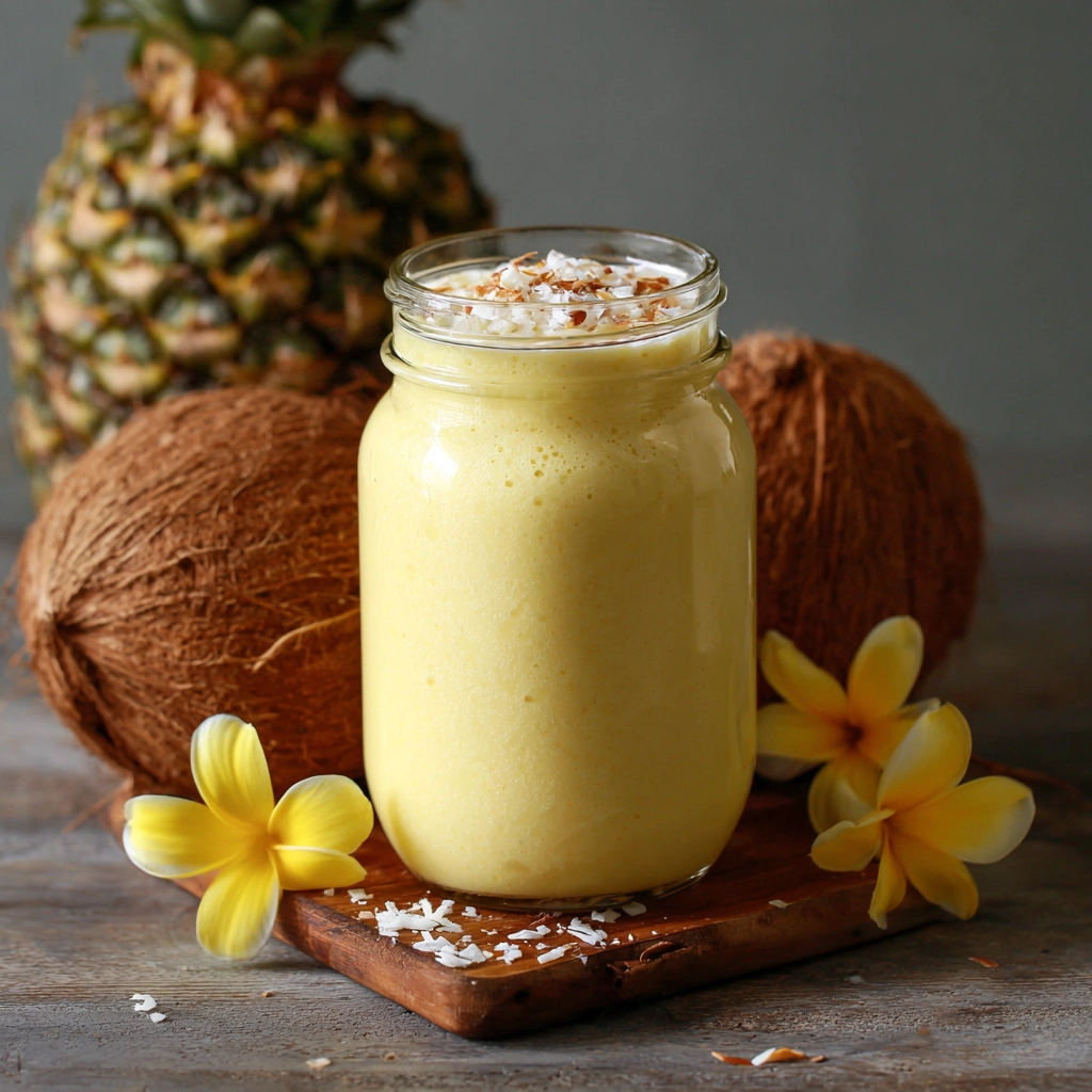 Coconut Pineapple Smoothie Refreshing and Nutritious Drink