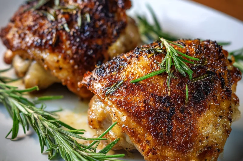 Crispy Baked Chicken Thighs With Rosemary Recipe: Juicy, Flavorful & Perfectly Golden