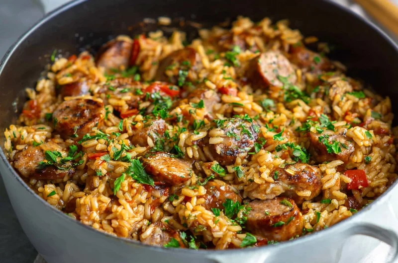 Easy One Pot Sausage and Rice
