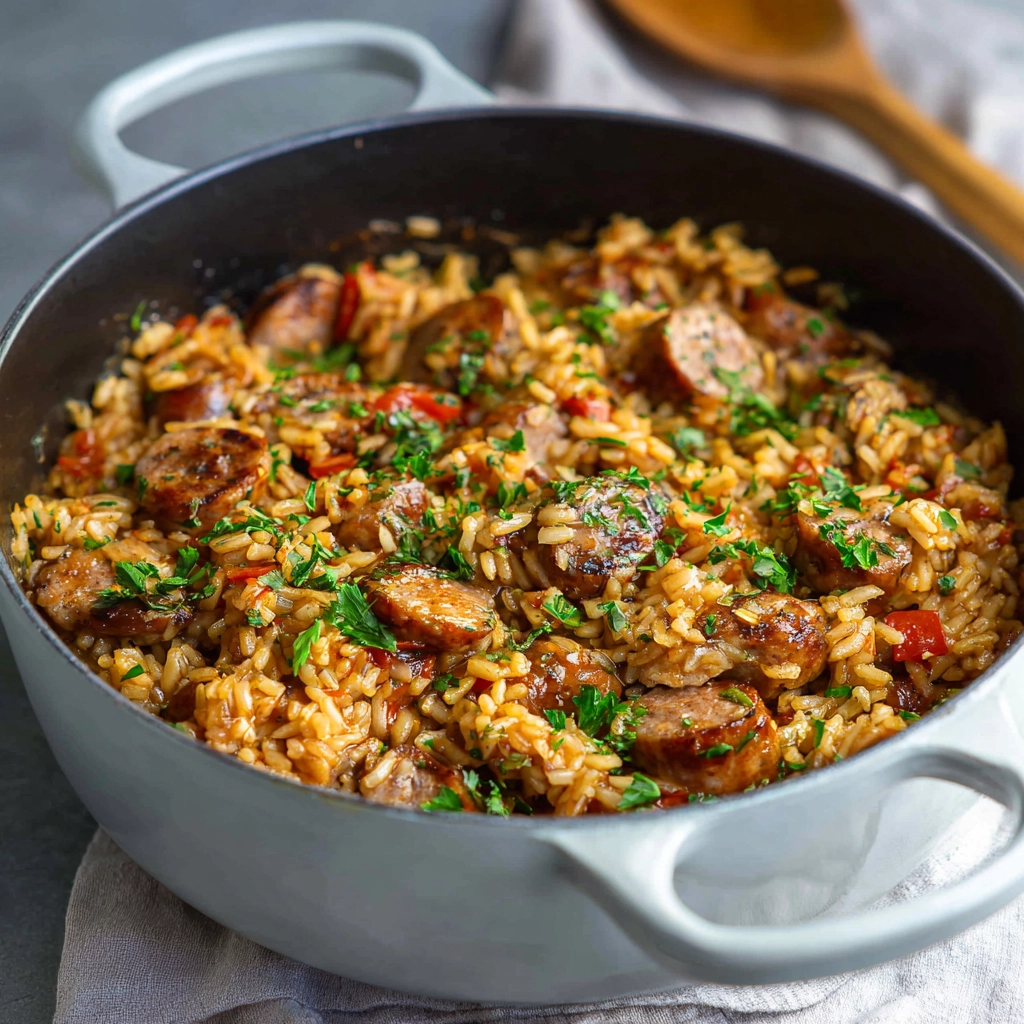 Easy One Pot Sausage and Rice Recipe