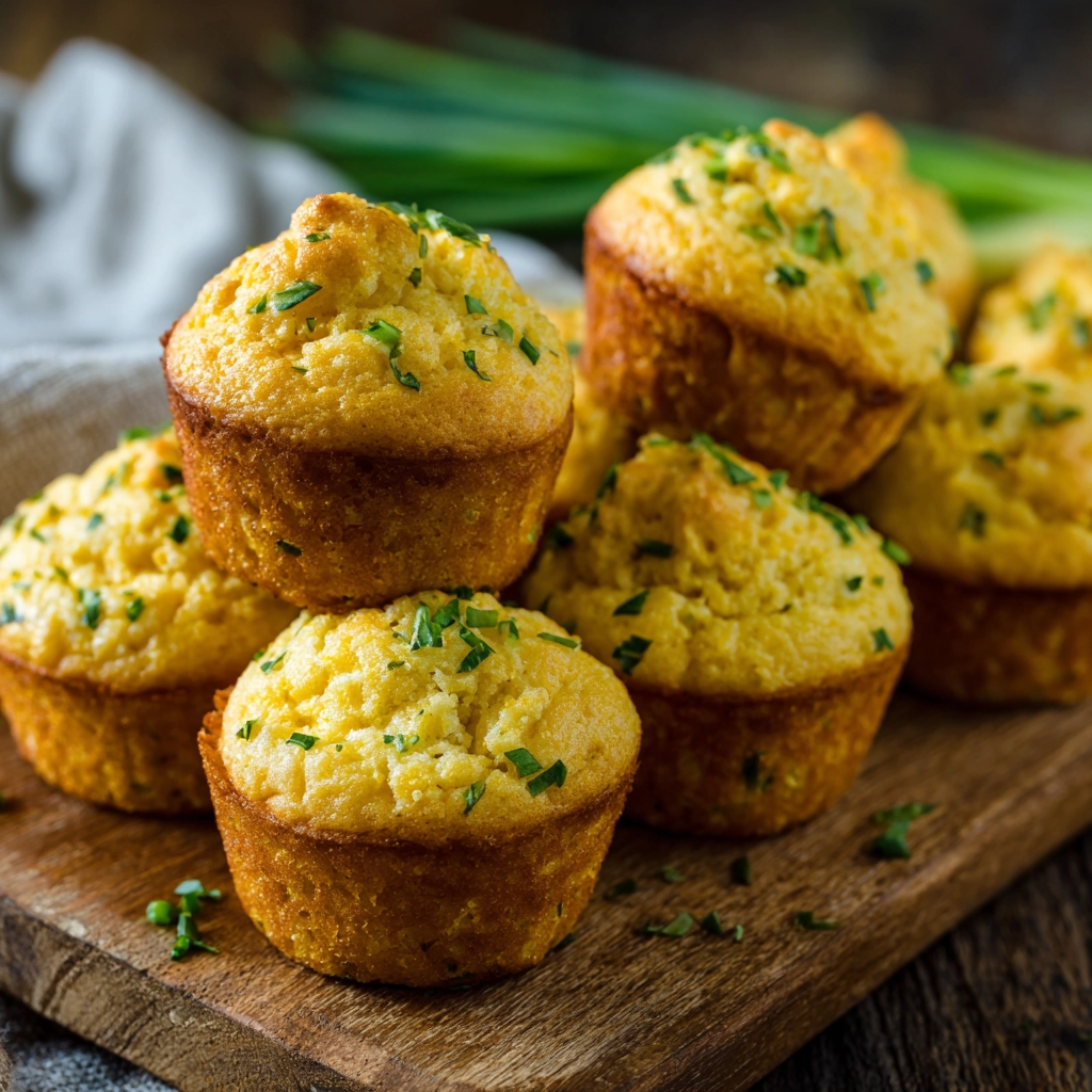 Fluffy Savory Cornbread Muffins Recipe