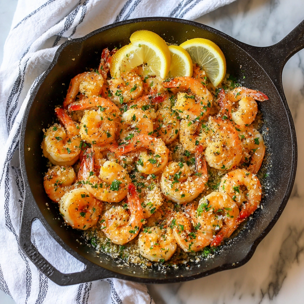Garlic Butter Shrimp Skillet Recipe 
