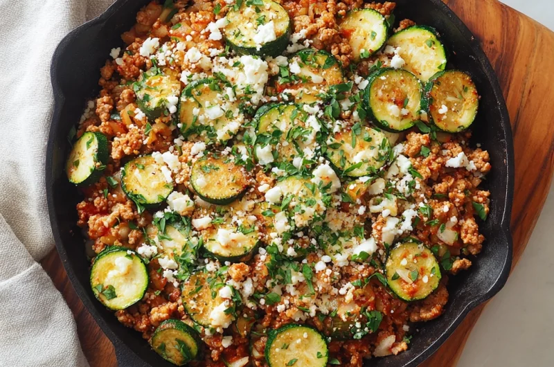 Ground Turkey and Zucchini Skillet