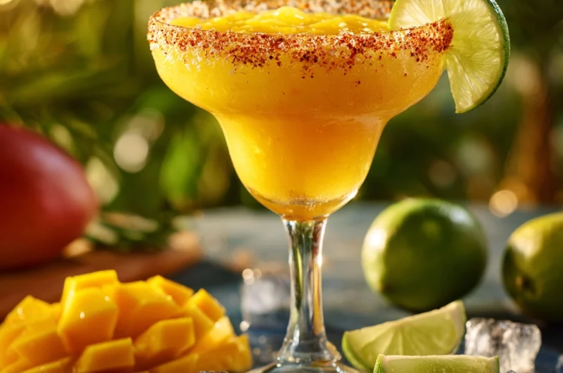 Mango Margarita with Tajín Rim Recipe: A Sweet, Spicy, and Refreshing Tropical Cocktail