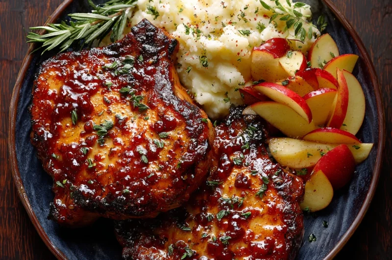 Savor the Sweetness of Apple Butter Pork Chops: Tender, Flavorful & Comforting Dinner Recipe