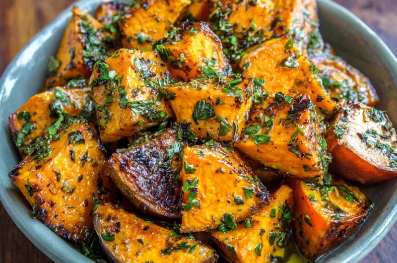 Savory Roasted Sweet Potatoes With Herbs Recipe
