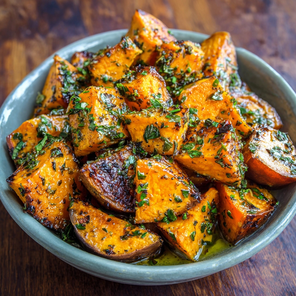 Savory Roasted Sweet Potatoes With Herbs Recipe