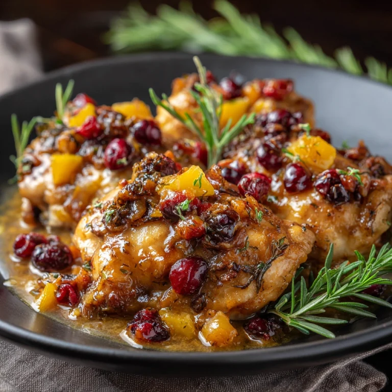 Savory Slow-Cooked Cranberry Apricot Chicken Delight Recipe