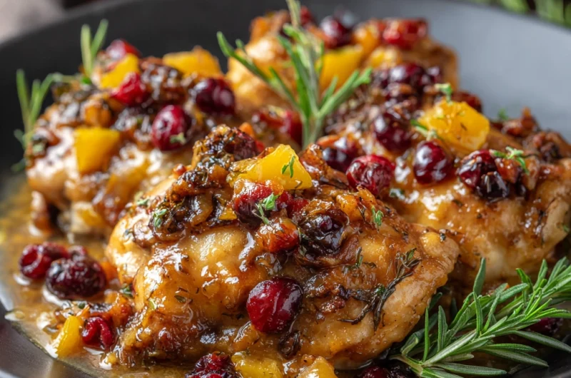 Savory Slow-Cooked Cranberry Apricot Chicken Delight