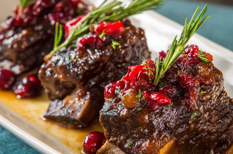 Savory Slow-Cooked Cranberry Short Ribs Delight: Tender, Rich & Flavor-Packed Comfort Food