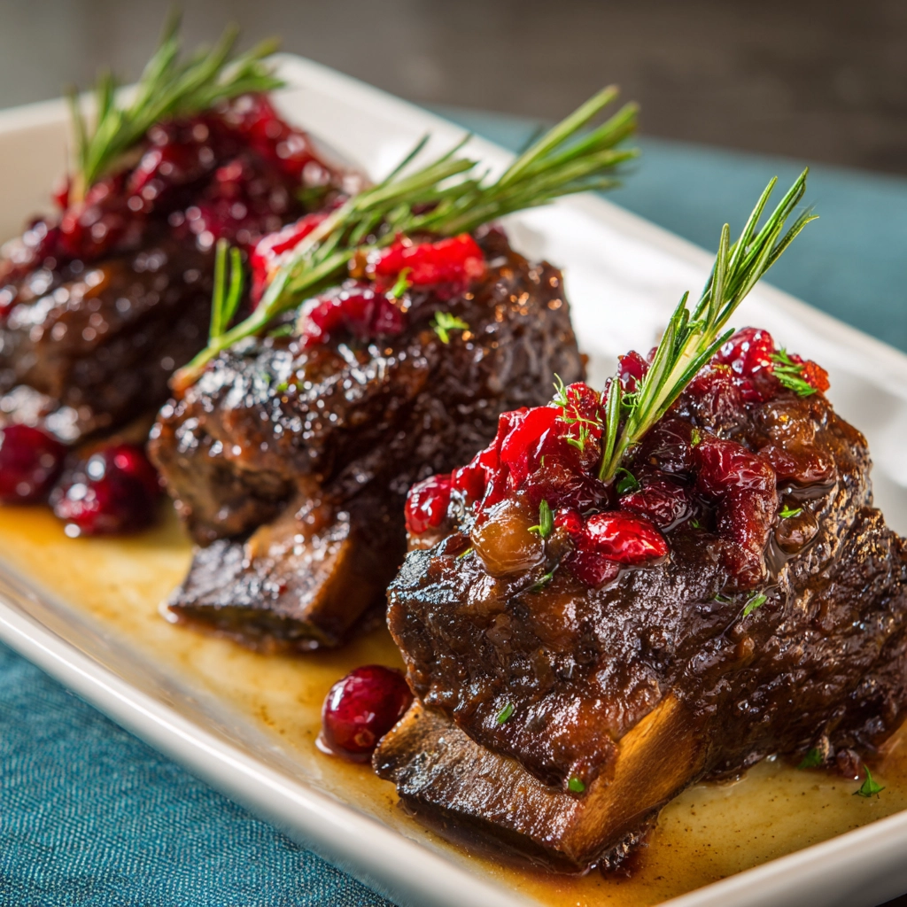 Savory Slow-Cooked Cranberry Short Ribs Delight