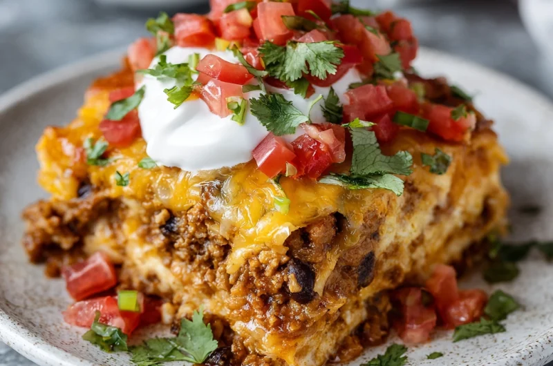 Slow Cooker Enchilada Casserole