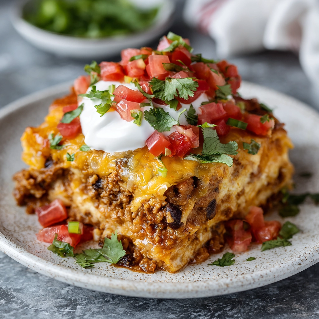 Slow Cooker Enchilada Casserole