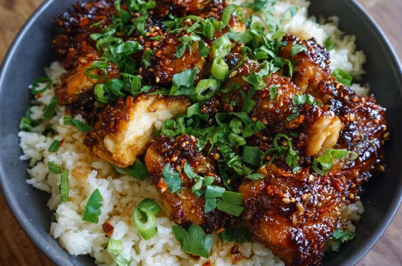 Spicy Maple Chicken Coconut Rice – Sweet, Spicy & Irresistibly Comforting Recipe