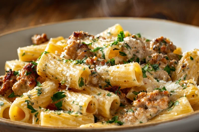 Creamy Italian Sausage Rigatoni Pasta: A Rich and Comforting Family Favorite