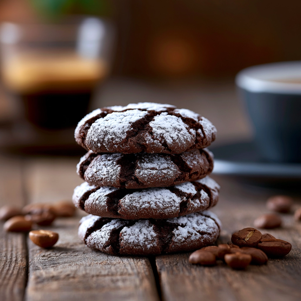 Mocha Crinkle Cookies Recipe