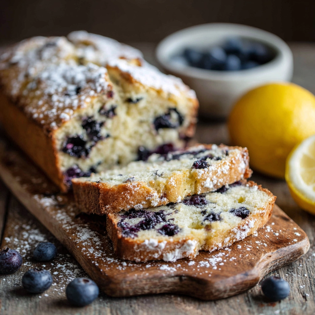 Sourdough Blueberry Lemon Quick Bread