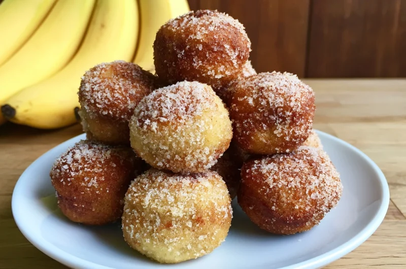 Magically 2-Ingredient Banana Donut Holes